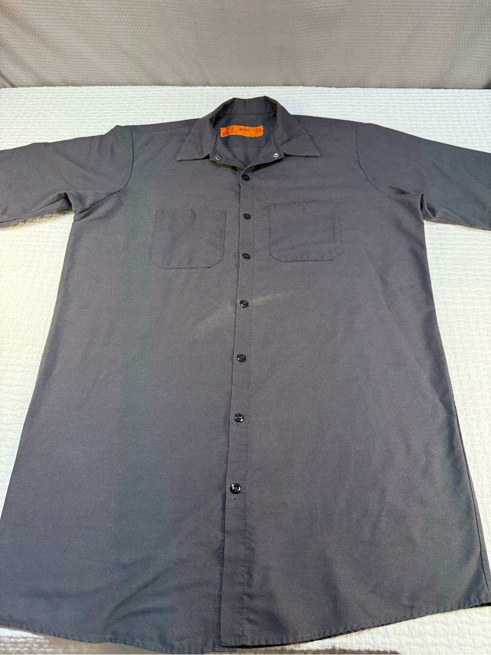 Red Kap Men's Button-Up Industrial Work shirt  Gray Size L ( faded in picture)